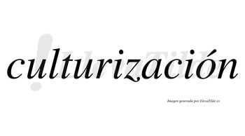 Culturización  lleva tilde con vocal tónica en la «o»