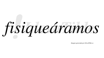 Fisiqueáramos  lleva tilde con vocal tónica en la primera «a»