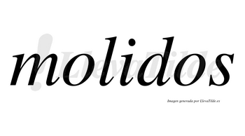 Molidos no lleva tilde con vocal tónica en la «i»