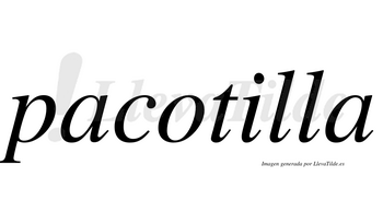 Pacotilla  no lleva tilde con vocal tónica en la «i»