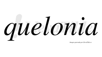Quelonia no lleva tilde con vocal tónica en la «o»