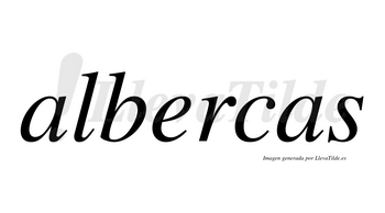 Albercas  no lleva tilde con vocal tónica en la «e»