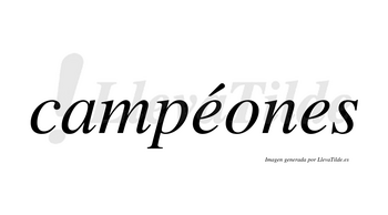 Campéones lleva tilde con vocal tónica en la primera «e»