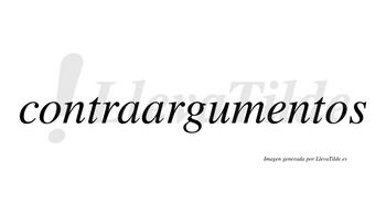 Contraargumentos  no lleva tilde con vocal tónica en la «e»