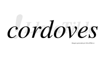 Cordoves no lleva tilde con vocal tónica en la segunda «o»