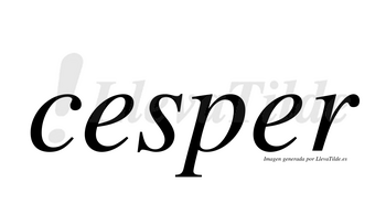 Cesper no lleva tilde con vocal tónica en la segunda «e»