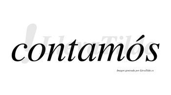 Contamós lleva tilde con vocal tónica en la segunda «o»