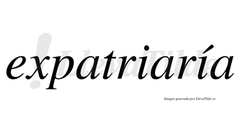 Expatriaría  lleva tilde con vocal tónica en la segunda «i»