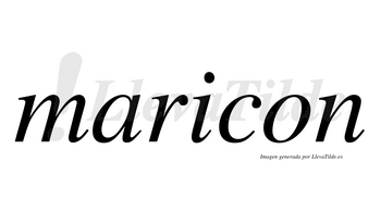 Maricon no lleva tilde con vocal tónica en la «i»