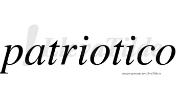 Patriotico no lleva tilde con vocal tónica en la segunda «i»