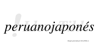 Peruanojaponés  lleva tilde con vocal tónica en la segunda «e»