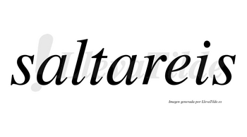 Saltareis no lleva tilde con vocal tónica en la segunda «a»