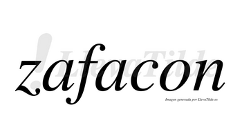 Zafacon no lleva tilde con vocal tónica en la segunda «a»