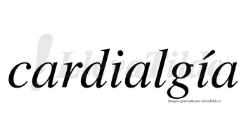 Cardialgía lleva tilde con vocal tónica en la segunda «i»