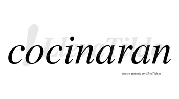Cocinaran no lleva tilde con vocal tónica en la primera «a»