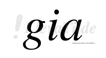 Gia no lleva tilde con vocal tónica en la «a»