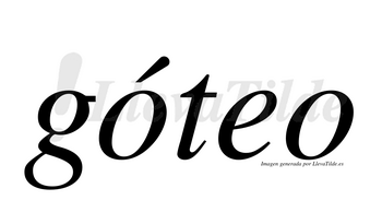 Góteo  lleva tilde con vocal tónica en la primera «o»