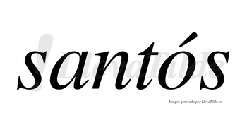 Santós lleva tilde con vocal tónica en la «o»