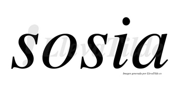 Sosia no lleva tilde con vocal tónica en la «o»