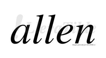 Allen  no lleva tilde con vocal tónica en la «a»
