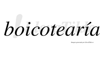 Boicotearía  lleva tilde con vocal tónica en la segunda «i»