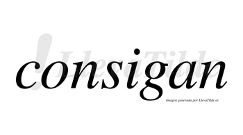 Consigan no lleva tilde con vocal tónica en la «i»