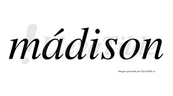 Mádison lleva tilde con vocal tónica en la «a»