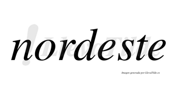 Nordeste  no lleva tilde con vocal tónica en la primera «e»