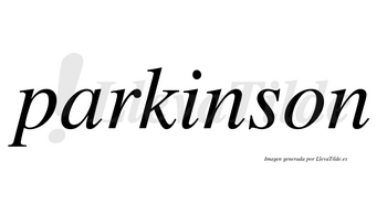 Parkinson no lleva tilde con vocal tónica en la «i»