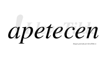 Apetecen  no lleva tilde con vocal tónica en la segunda «e»