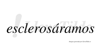 Esclerosáramos  lleva tilde con vocal tónica en la primera «a»
