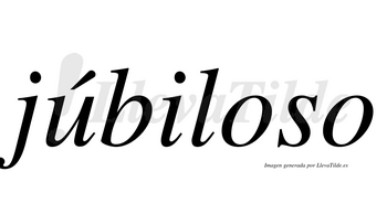 Júbiloso  lleva tilde con vocal tónica en la «u»