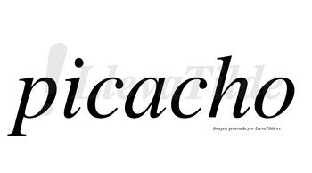 Picacho  no lleva tilde con vocal tónica en la «a»