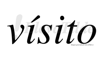 Vísito  lleva tilde con vocal tónica en la primera «i»
