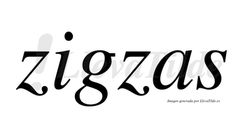 Zigzas no lleva tilde con vocal tónica en la «i»