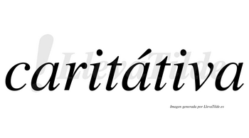 Caritátiva  lleva tilde con vocal tónica en la segunda «a»