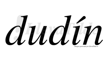 Dudín  lleva tilde con vocal tónica en la «i»