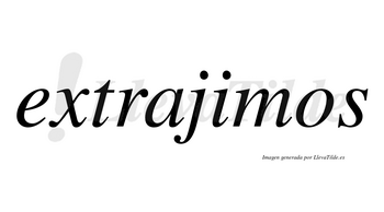 Extrajimos no lleva tilde con vocal tónica en la «i»