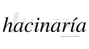 Hacinaría  lleva tilde con vocal tónica en la segunda «i»