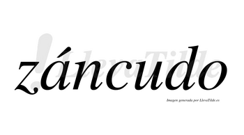 Záncudo lleva tilde con vocal tónica en la «a»