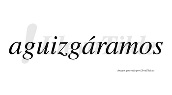Aguizgáramos  lleva tilde con vocal tónica en la segunda «a»