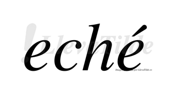 Eché  lleva tilde con vocal tónica en la segunda «e»