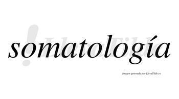 Somatología lleva tilde con vocal tónica en la «i»