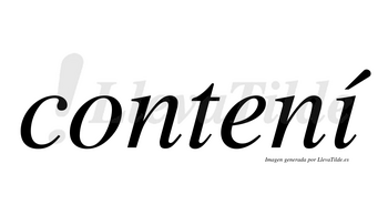Contení lleva tilde con vocal tónica en la «i»