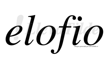 Elofio  no lleva tilde con vocal tónica en la primera «o»