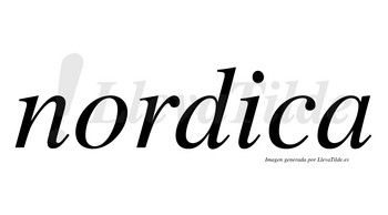 Nordica no lleva tilde con vocal tónica en la «i»