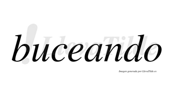 Buceando  no lleva tilde con vocal tónica en la «a»