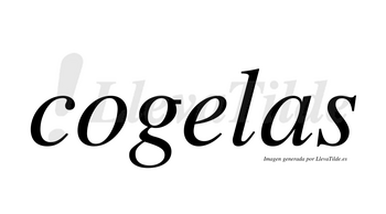 Cogelas no lleva tilde con vocal tónica en la «e»