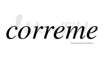 Correme no lleva tilde con vocal tónica en la primera «e»