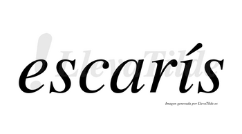 Escarís  lleva tilde con vocal tónica en la «i»